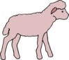 Pink Lamb Clip Art